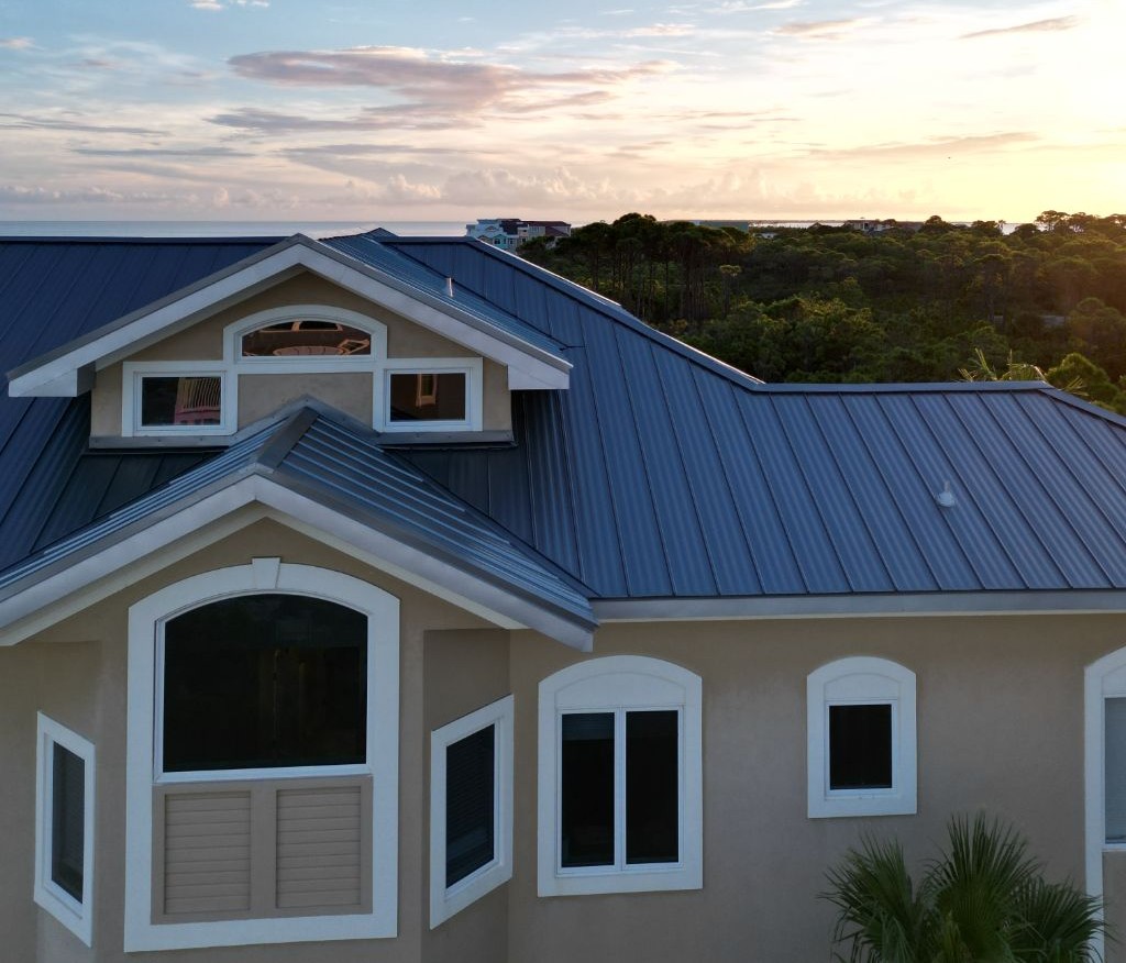 Amazing transition from tile roof standing seam aluminum roof t goergoe island fl 004 min